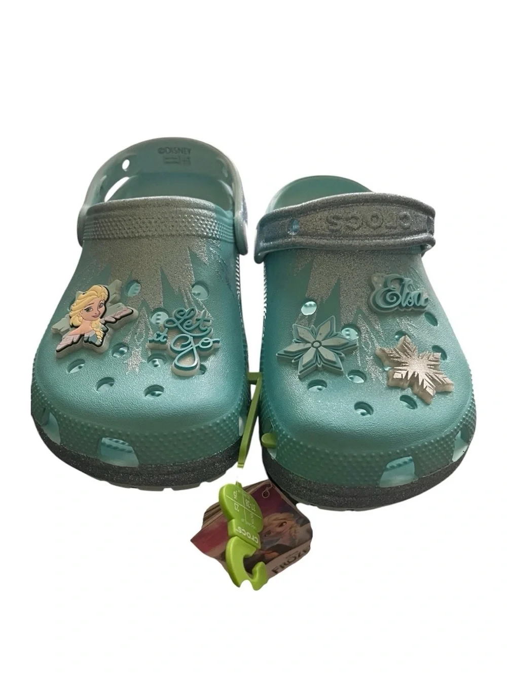 Crocs Kids Frozen Elsa Light Blue Slip-On Clogs